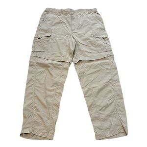 Columbia Titanium Pants Mens Large Tan Convertible Cargo Packable